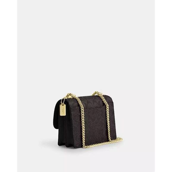 NWT Coach Mini Klare Crossbody Signature Canvas Bag CW206 Gold/Walnut/Black - Picture 7 of 10